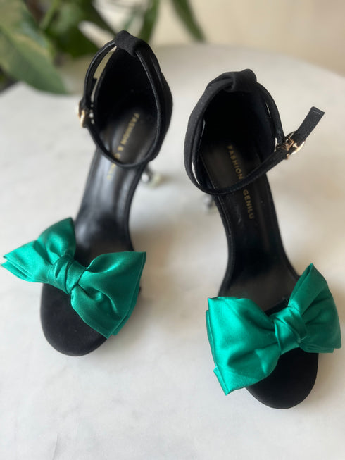Ribbon Bows Decor Buckle Straps Heels
